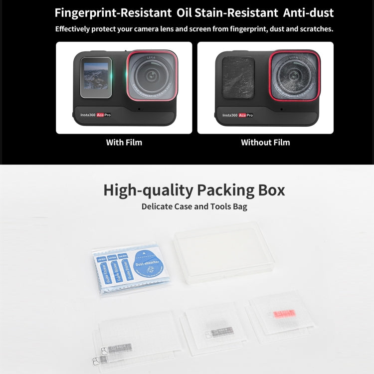 For Insta360 Ace Sunnylife 3 in 1 Rear & Front Screen Lens Explosion proof Film(2 Sets) - Protective Film & Stickers by Sunnylife | Online Shopping UK | buy2fix