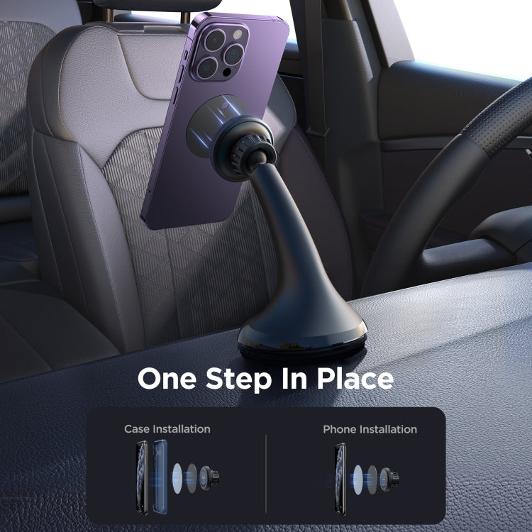 JOYROOM JR-ZS356 Magnetic Car Suction Cup Phone Holder(Black) - Universal Car Holders by JOYROOM | Online Shopping UK | buy2fix