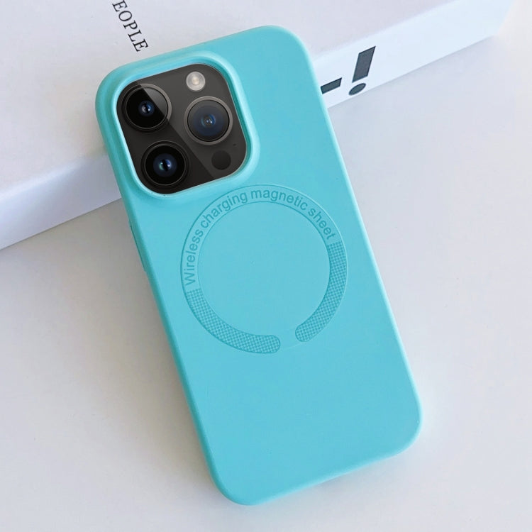 For iPhone 14 Pro Max MagSafe Magnetic Liquid Silicone Phone Case(Lake Blue) - iPhone 14 Pro Max Cases by buy2fix | Online Shopping UK | buy2fix