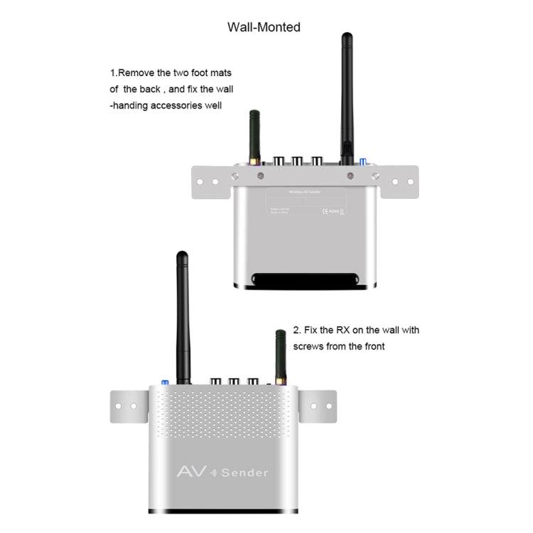 Measy AV230-2 2.4GHz Set-top Box Wireless Audio / Video Transmitter + 2 Receiver, Transmission Distance: 300m, US Plug, with IR Extension Function - Set Top Box & Accessories by Measy | Online Shopping UK | buy2fix