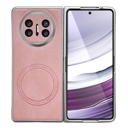 For Huawei Mate X5 Skin Feel Leather Texture MagSafe Pearlescent Paint Shockproof Phone Case(Pink) - Huawei Cases by buy2fix | Online Shopping UK | buy2fix