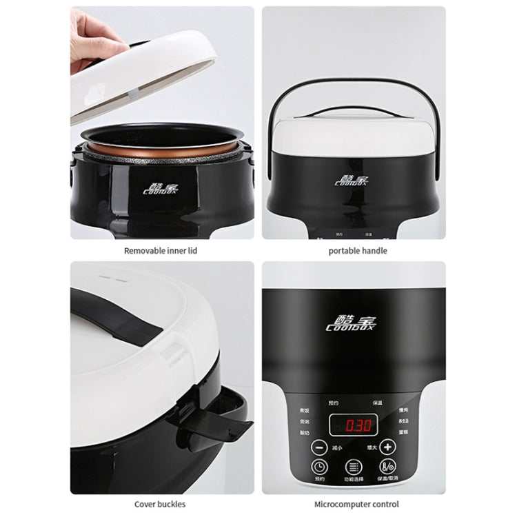 COOLBOX Vehicle Multi-function Mini Rice Cooker Capacity: 2.0L, Version:12V Standard - Rice Cookers by buy2fix | Online Shopping UK | buy2fix