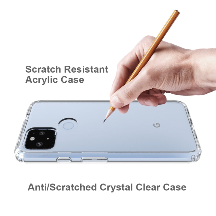 For Google Pixel 4a 5G Scratchproof TPU + Acrylic Protective Case(Transparent) - Mobile Accessories by buy2fix | Online Shopping UK | buy2fix