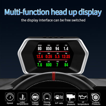 P17 Car HUD Head-up Display GPS Speed Meter Car OBD2 Fault Elimination Code - Head Up Display System by buy2fix | Online Shopping UK | buy2fix