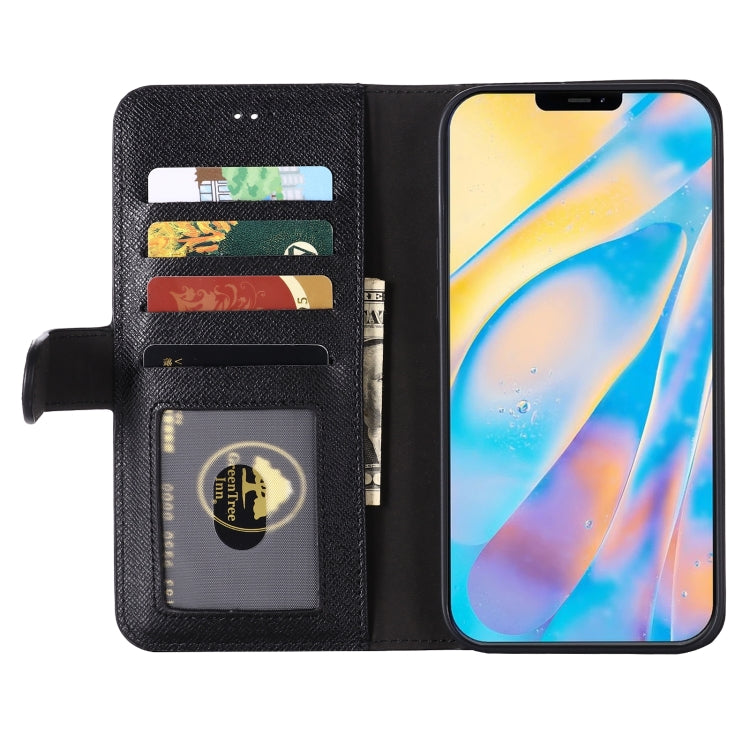 For iPhone 12 Pro Max GEBEI Top-grain Leather Horizontal Flip Protective Case with Holder & Card Slots & Wallet & Photo Frame(Black) - iPhone 12 Pro Max Cases by GEBEI | Online Shopping UK | buy2fix