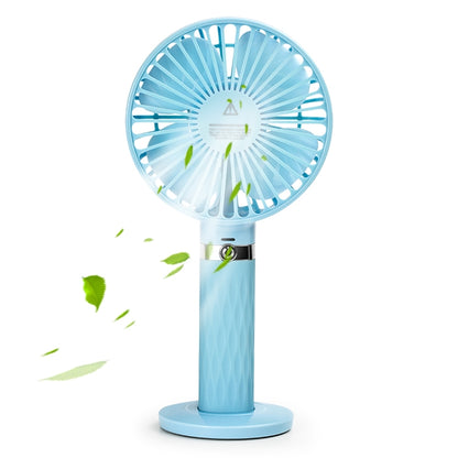 S8 Portable Mute Handheld Desktop Electric Fan, with 3 Speed Control (Sky Blue) - Consumer Electronics by buy2fix | Online Shopping UK | buy2fix