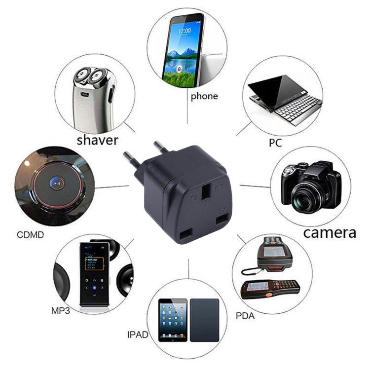 Portable UK to EU Plug Socket Power Adapter - Consumer Electronics by buy2fix | Online Shopping UK | buy2fix