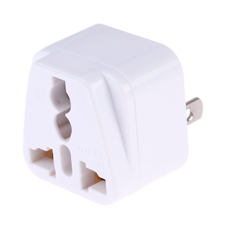 Portable Universal Socket to US Plug Power Adapter Travel Charger (White) - Consumer Electronics by buy2fix | Online Shopping UK | buy2fix