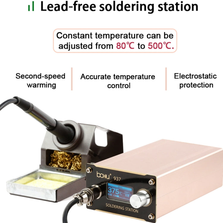 BAKU BA-937 LCD Digital Display Soldering Iron Welding Station Set, EU Plug - Soldering Iron Set by BAKU | Online Shopping UK | buy2fix