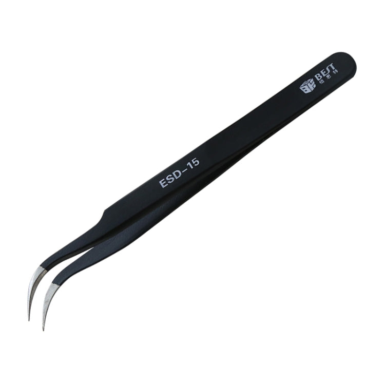 BEST BST-15 Precision Anti-static ESD Stainless Steel Tweezers - Tweezers by BEST | Online Shopping UK | buy2fix