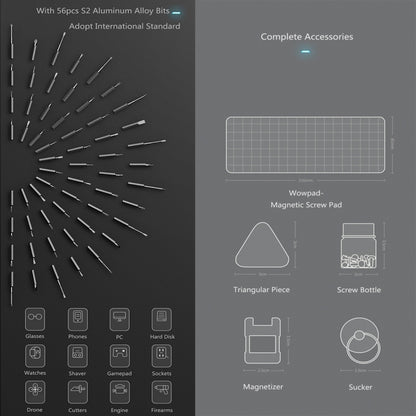 Xiaomi WOWSTICK 1F+ 69 in 1 Electric Screwdriver Cordless Lithium-ion Charge LED Power Screwdriver - Screwdriver by Xiaomi | Online Shopping UK | buy2fix