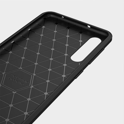 For Huawei  P20 Pro Brushed Texture Carbon Fiber Shockproof TPU Protective Back Case(Black) - Huawei Cases by buy2fix | Online Shopping UK | buy2fix