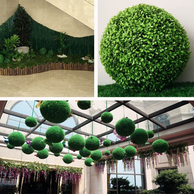 Artificial Aglaia Odorata Plant Ball Topiary Wedding Event Home Outdoor Decoration Hanging Ornament, Diameter: 4.7 inch - Home & Garden by buy2fix | Online Shopping UK | buy2fix