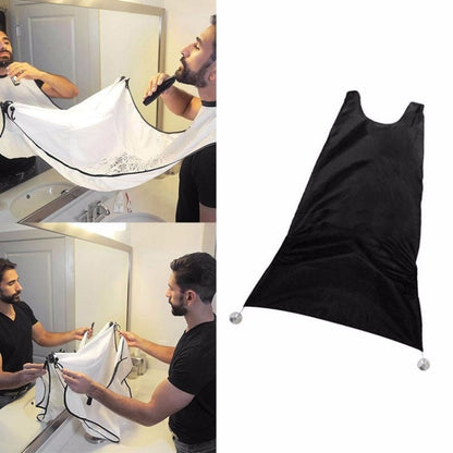 Professional Beard Apron Premium Salon Shaving Grooming Trimmings Facial Hair Catcher with Suction Cups(Black) - Hair Trimmer by buy2fix | Online Shopping UK | buy2fix