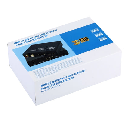 HDMI 1x2 Splitter with Audio Extractor, Support 5.1CH / 2CH, 4Kx2K, 3D -  by buy2fix | Online Shopping UK | buy2fix