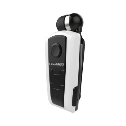 Fineblue F910 CSR4.1 Retractable Cable Caller Vibration Reminder Anti-theft Bluetooth Headset(White) - Bluetooth Earphone by Fineblue | Online Shopping UK | buy2fix