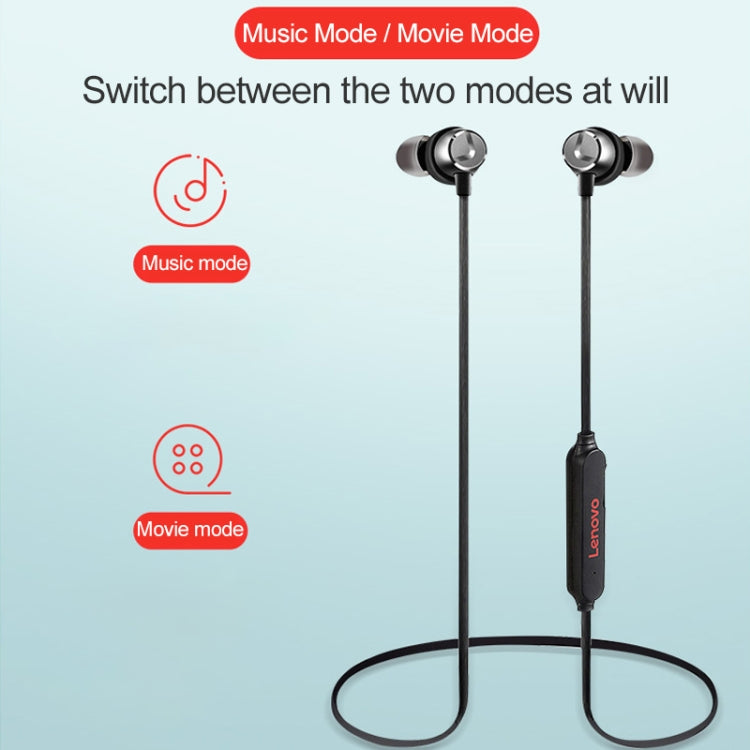 Original Lenovo X1 Magnetic In-Ear Wireless Sports Bluetooth 5.0 Earphone(Black) - Neck-mounted Earphone by Lenovo | Online Shopping UK | buy2fix