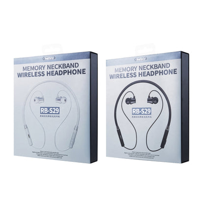 REMAX RB-S29 Linton Series Memory Neckband V5.0 Bluetooth Wireless Earphone (White) - Neck-mounted Earphone by REMAX | Online Shopping UK | buy2fix