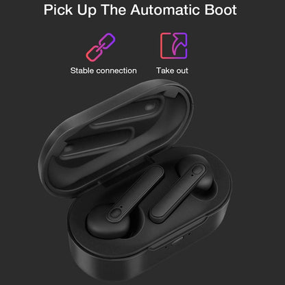 DT-5 IPX Waterproof Bluetooth 5.0 Wireless Bluetooth Earphone with Magnetic Charging Box, Support Call & Power Bank Function(Black) - Bluetooth Earphone by buy2fix | Online Shopping UK | buy2fix