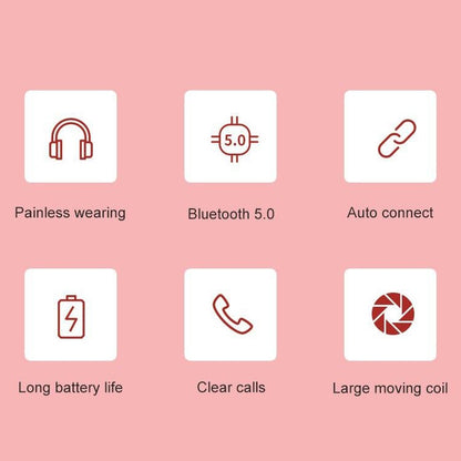 Y08 Hifi Sound Quality Macaron Bluetooth Headset, Supports Calling & TF Card & 3.5mm AUX (Pink) - Headset & Headphone by buy2fix | Online Shopping UK | buy2fix
