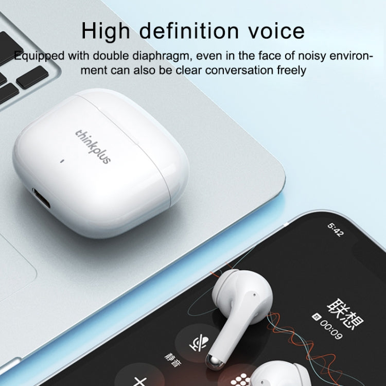 Lenovo LP40 Pro TWS Wireless Bluetooth 5.1 Noise Reduction Earphone (White) - TWS Earphone by Lenovo | Online Shopping UK | buy2fix
