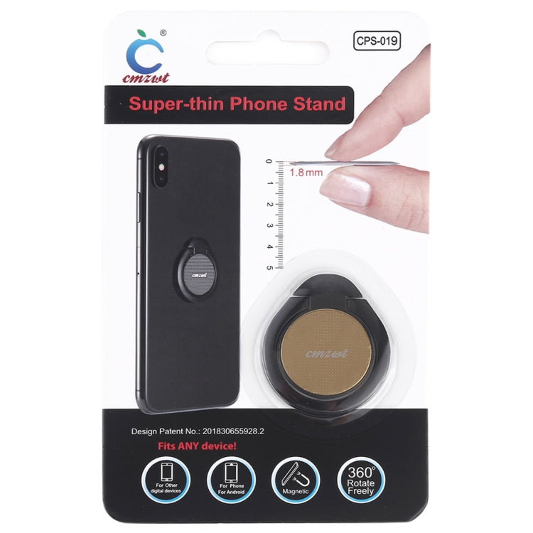 CPS-019 Universal Super-thin Phone Stand Ring Holder with Magnetic Function (Gold) - Ring Holder by buy2fix | Online Shopping UK | buy2fix