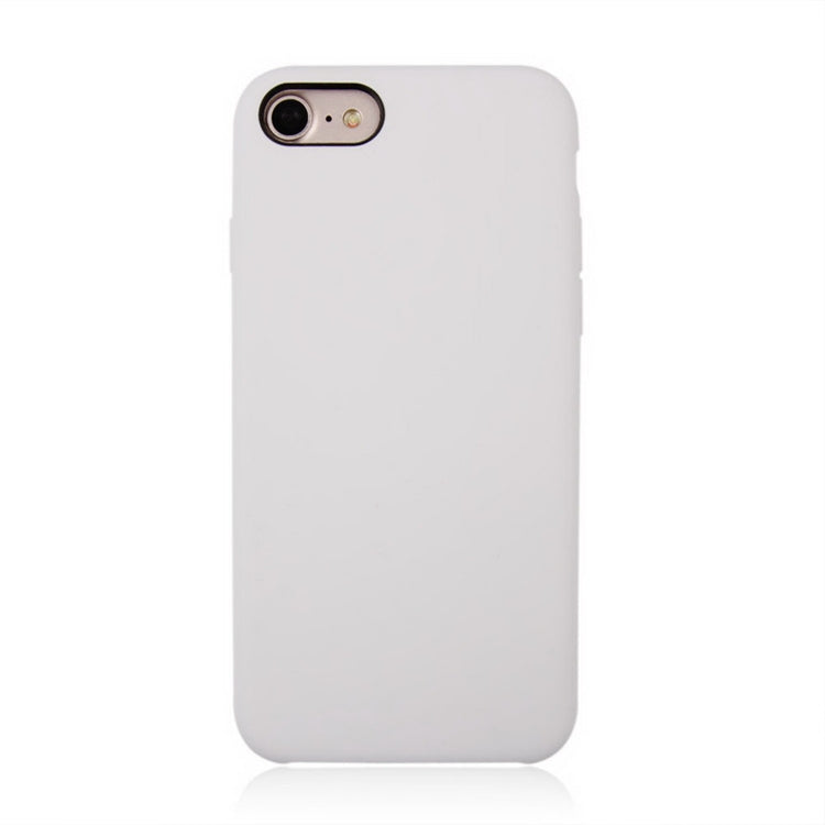 For iPhone SE 2020 & 8 & 7 Pure Color Liquid Silicone + PC Shockproof Defender Case(White) - More iPhone Cases by buy2fix | Online Shopping UK | buy2fix