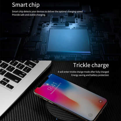 NILLKIN Power Flash Aramid Fiber Qi Standard Wireless Charger Charging Pad (Black) - Apple Accessories by NILLKIN | Online Shopping UK | buy2fix