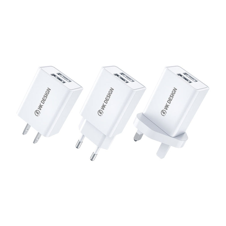 WK WP-U119 10W Dual USB Ports Travel Charger Power Adapter, UK Plug - Apple Accessories by WK | Online Shopping UK | buy2fix