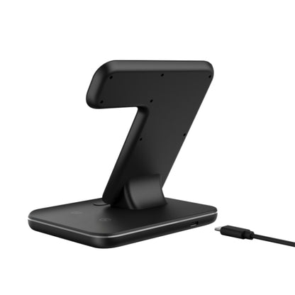 Z5A QI Vertical Magnetic Wireless Charger for Mobile Phones & Apple Watches & AirPods / Samsung Galaxy Buds / Huawei Free Buds, with Touch Ring Light (Black) - Apple Accessories by buy2fix | Online Shopping UK | buy2fix