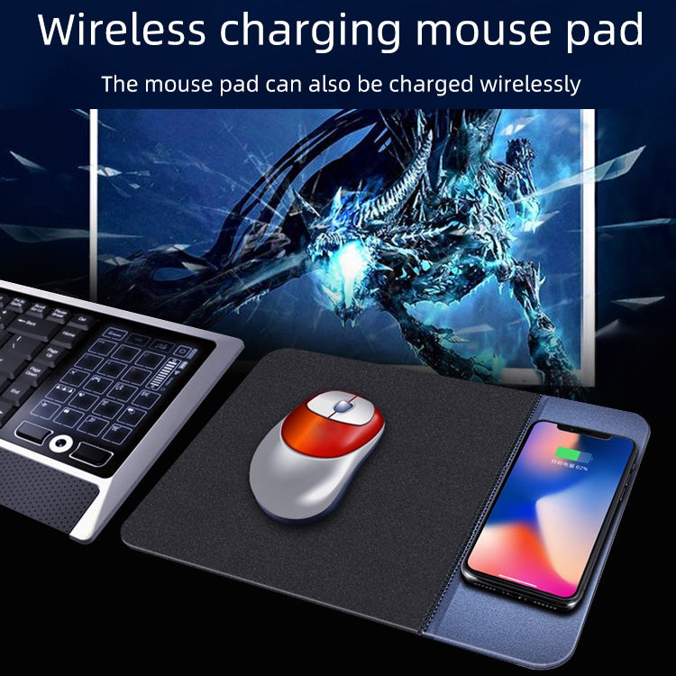 OJD-36 QI Standard 10W Lighting Wireless Charger Rubber Mouse Pad, Size: 26.2 x 19.8 x 0.65cm (Rose Gold) - Apple Accessories by buy2fix | Online Shopping UK | buy2fix