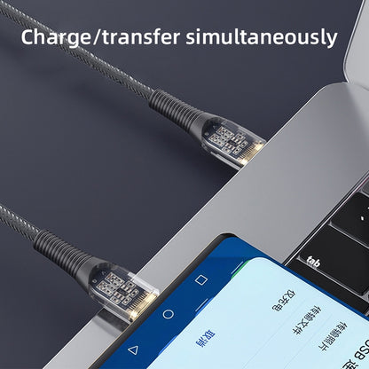 Mutural Li-CC012 1.2m 10W Transparent USB to 8 Pin Charging Data Cable - Normal Style Cable by Mutural | Online Shopping UK | buy2fix