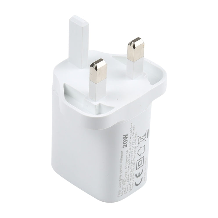 E087 20W USB-C / Type-C + USB Ports Fast Charging Travel Charger, UK Plug - Apple Accessories by buy2fix | Online Shopping UK | buy2fix