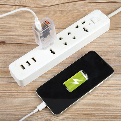 64-22 2A Dual USB Transparent Charger, specification: EU Plug - USB Charger by buy2fix | Online Shopping UK | buy2fix