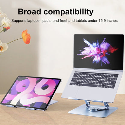 R-JUST HZ39 Triangular Swivel Lift Laptop Stand (Grey) - MacBook Holder by R-JUST | Online Shopping UK | buy2fix