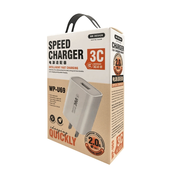 WK WP-U69 2.0A Speed Mini USB Charger, Plug Type: US Plug - USB Charger by WK | Online Shopping UK | buy2fix