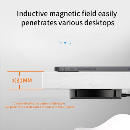 T16 10W Long-distance Air-tight Magnetic Wireless Charger for Desktops Within 30mm Thickness - Apple Accessories by buy2fix | Online Shopping UK | buy2fix