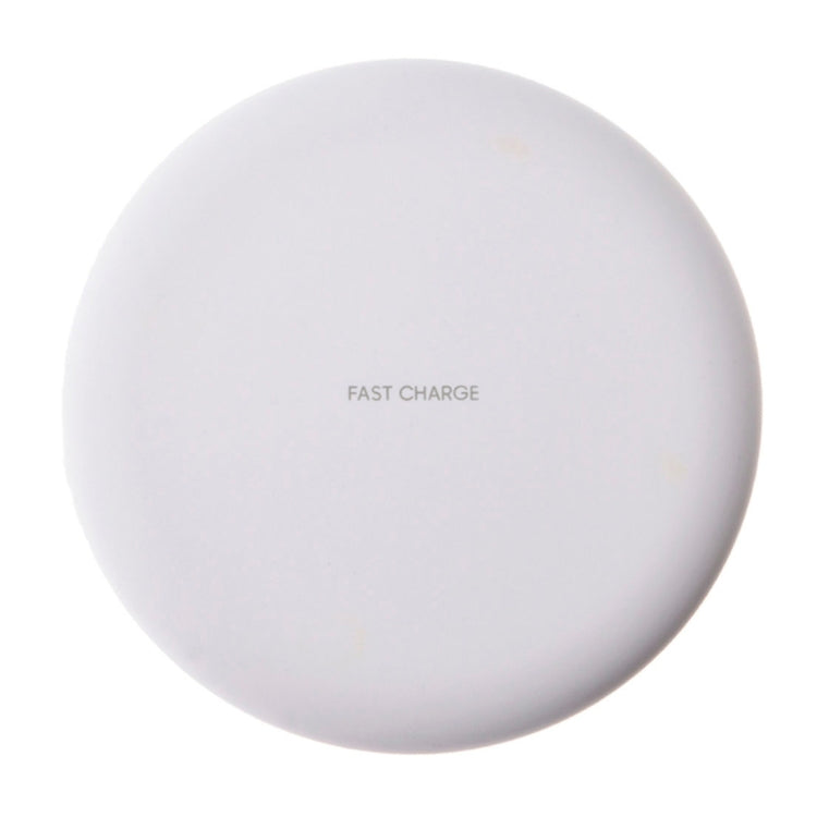 TOVYS-KC-N5 9V 1A Output Frosted Round Wire Qi Standard Fast Charging Wireless Charger, Cable Length: 1m(White) - Wireless Charger by buy2fix | Online Shopping UK | buy2fix