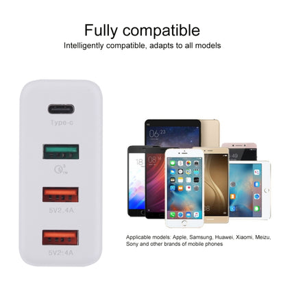 A3P 3A Max Output USB-C / Type-C + QC3.0 + Dual USB 4 Ports Wall Travel Charger, US Plug - Apple Accessories by buy2fix | Online Shopping UK | buy2fix