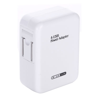 HT-CD03 15.5W 5V 3.1A 4-Port USB Wall Charger Travel Charger, US Plug - Apple Accessories by buy2fix | Online Shopping UK | buy2fix