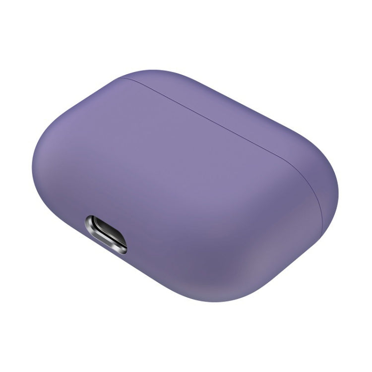 For AirPods Pro Solid Color Silicone Earphone Protective Case(Light Purple) - Apple Accessories by buy2fix | Online Shopping UK | buy2fix