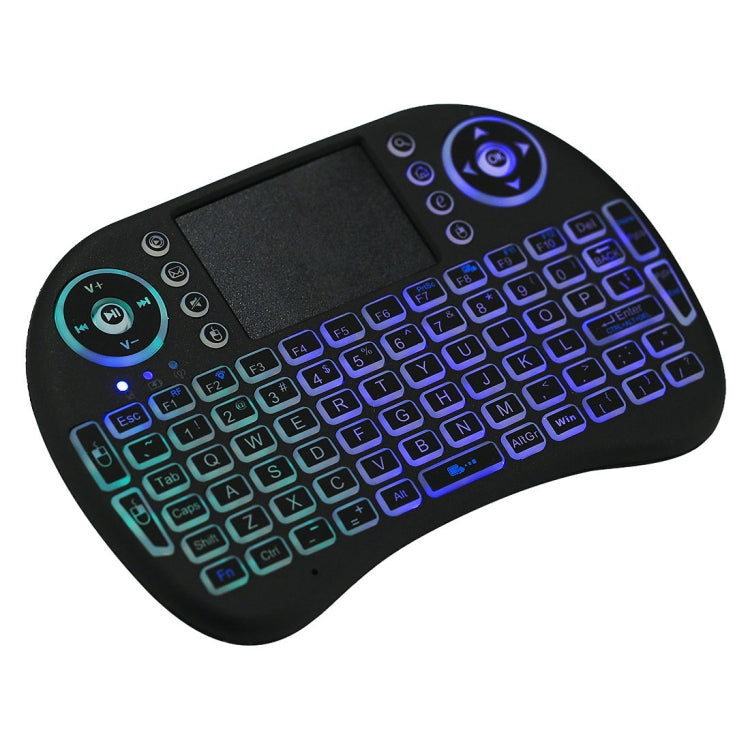 2.4GHz Mini i8 Wireless QWERTY Keyboard with Colorful Backlight & Touchpad & Multimedia Control for PC, Android TV BOX, X-BOX Player, Smartphones(Black) - MINI PC Accessories & Gadgets by buy2fix | Online Shopping UK | buy2fix