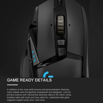 Logitech G502 HERO Wired Gaming Mouse with 11 Buttons, Length: 2.1m - Wired Mice by Logitech | Online Shopping UK | buy2fix