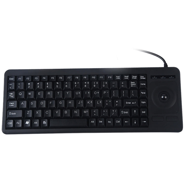 DS-8900 PS / 2 Interface Prevent Water Splashing Laser Engraving Character One-piece Wired Trackball Keyboard, Length: 1.5m - Wired Keyboard by buy2fix | Online Shopping UK | buy2fix