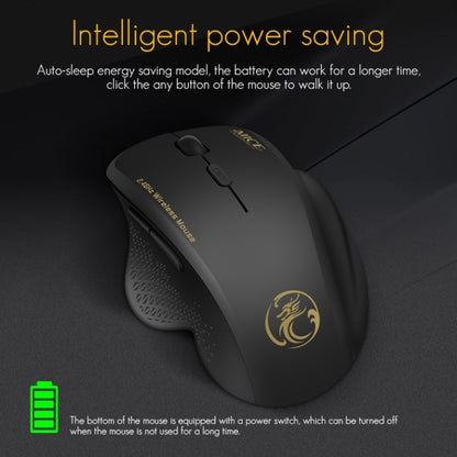 iMICE G6 Wireless Mouse 2.4G Office Mouse 6-button Gaming Mouse(Grey) - Wireless Mice by iMICE | Online Shopping UK | buy2fix