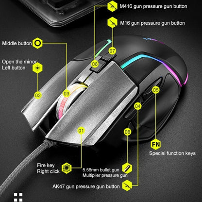 Y-FRUITFUL Y2 Detachable Macro Programming Mechanical Gaming Mouse - Wired Mice by buy2fix | Online Shopping UK | buy2fix