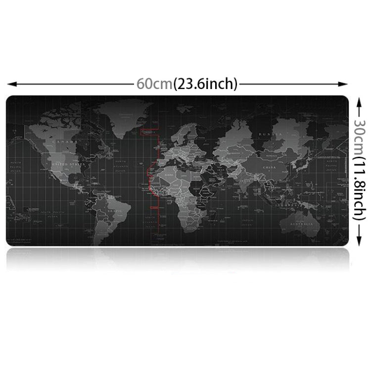 Extended Large Anti-Slip World Map Pattern Soft Rubber Smooth Cloth Surface Game Mouse Pad Keyboard Mat, Size: 60 x 30cm -  by buy2fix | Online Shopping UK | buy2fix