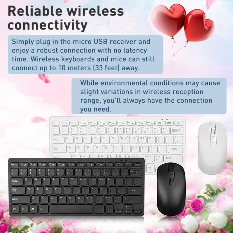 MC Saite K05 Wireless Mouse + Keyboard Set (White) - Wireless Keyboard by MC Saite | Online Shopping UK | buy2fix