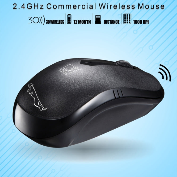 ZGB 101B 2.4GHz 1600 DPI Professional Commercial Wireless Optical Mouse Mute Silent Click Mini Noiseless Mice for Laptop, PC, Wireless Distance: 30m(Black) - Wireless Mice by buy2fix | Online Shopping UK | buy2fix