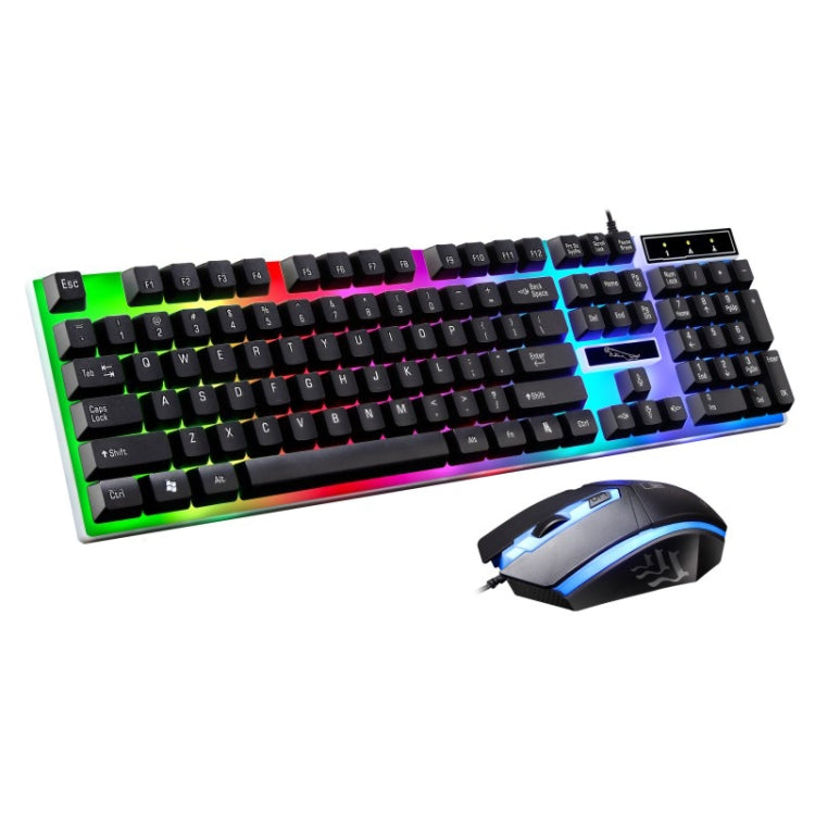 ZGB G21 1600 DPI Professional Wired Colorful Backlight Mechanical Feel Suspension Keyboard + Optical Mouse Kit for Laptop, PC(Black) - Wired Keyboard by buy2fix | Online Shopping UK | buy2fix